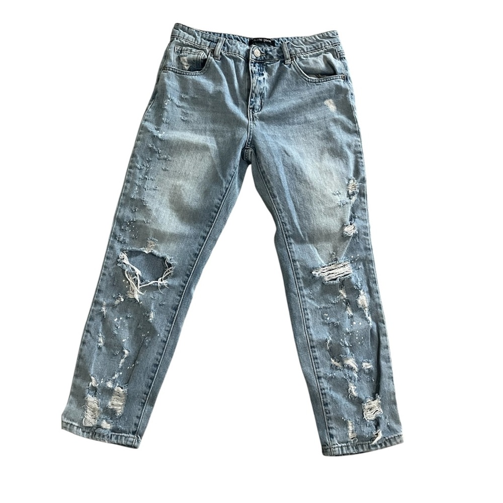 Insane Gene Distressed Mid Rise Blue Jeans